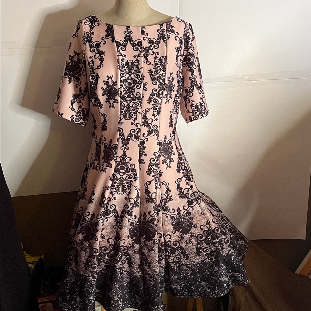 😄Dress Barn faux lace dress form fitting 16